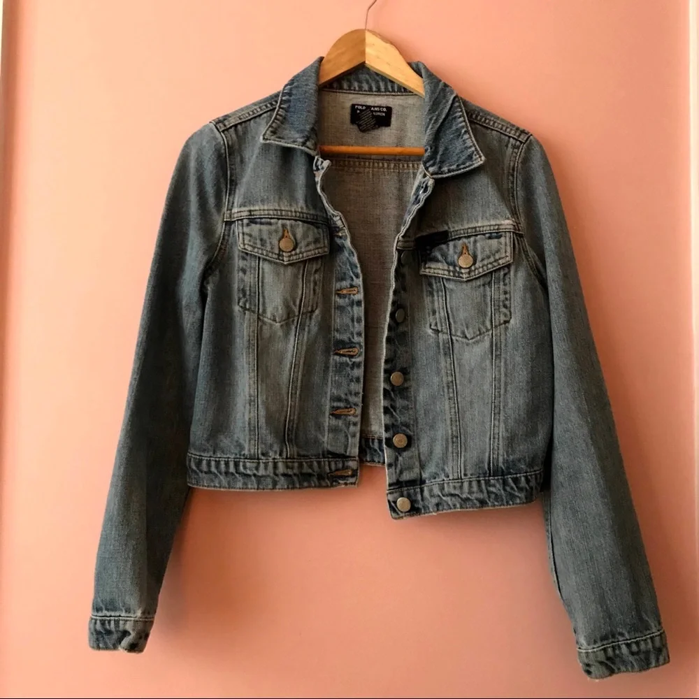 Petite Ralph Lauren cropped jean jacket - Picture 1 of 10